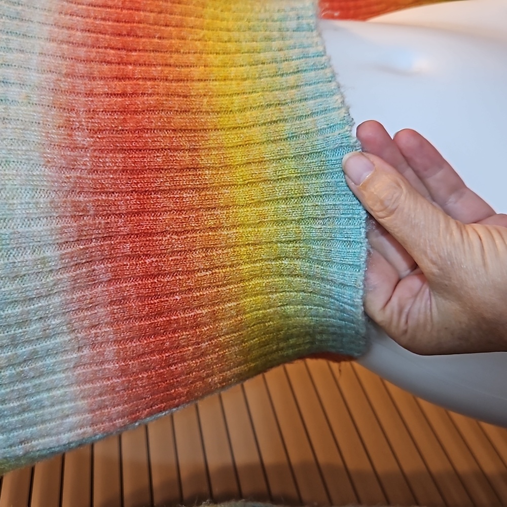 Bershka size S rainbow stripe stretch jumper very good carefully worn condition - Picture 6 of 16